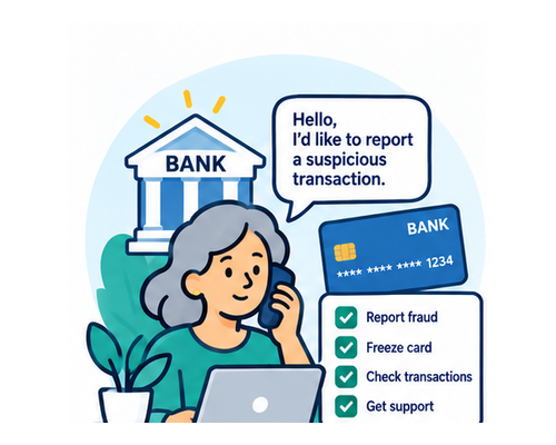 Contact your bank immediately